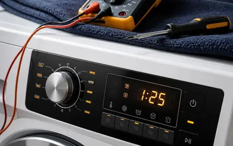 Washing machine controls and diagnostic meter for appliance repair