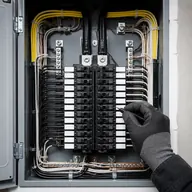 Neatly finished professional electrical panel wiring
