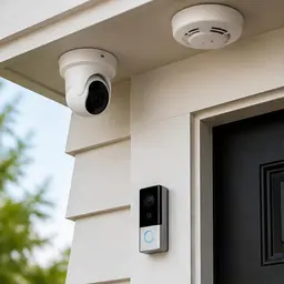 Home Security: Security camera, doorbell, and smoke detector