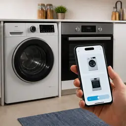 Smart Appliance Setup: Connected smart washer and oven