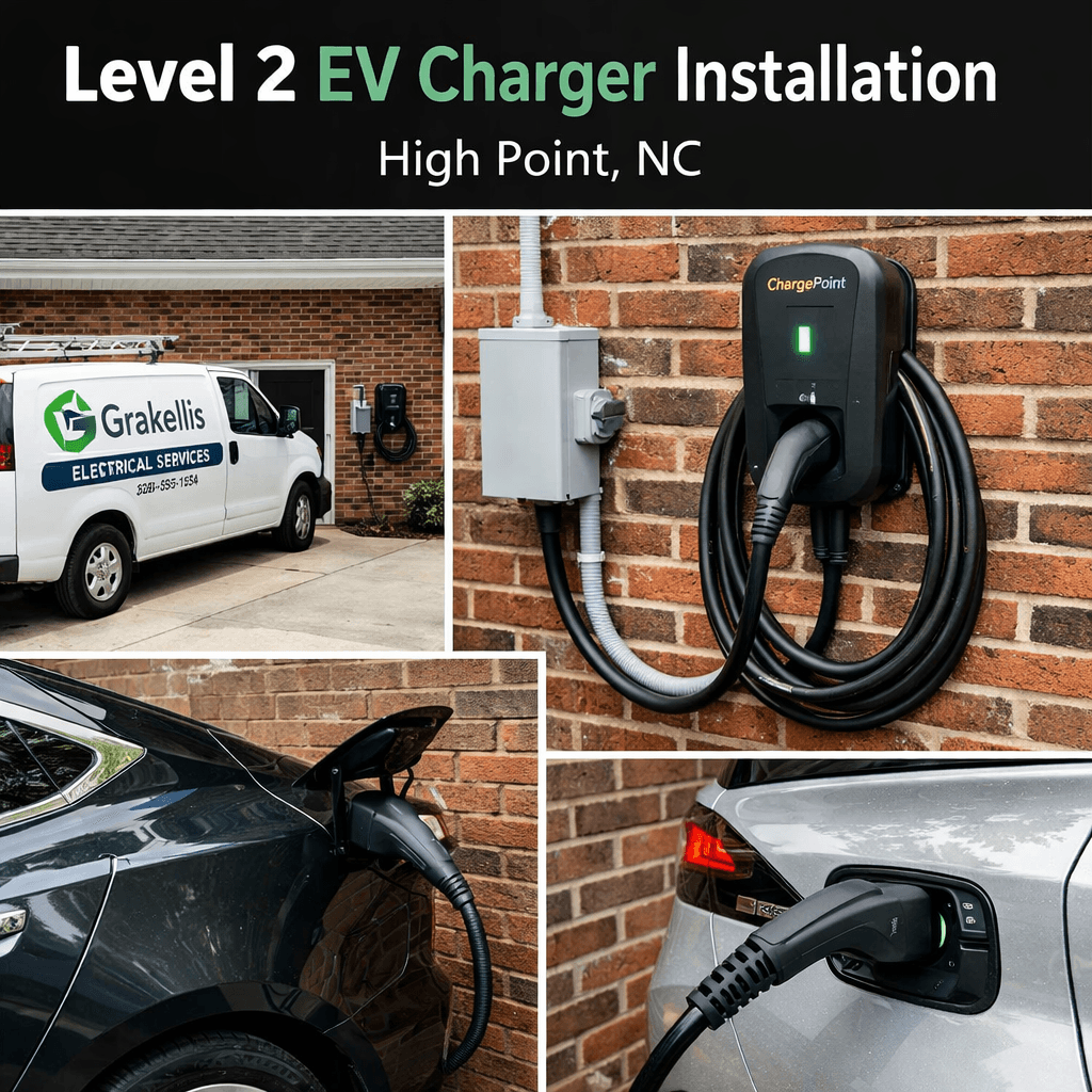 Grakellis Level 2 EV Charger Installation in High Point NC